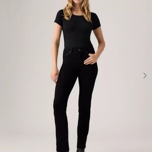 Black High Rise Straight Jeans | Levi's | #724 | Size 27